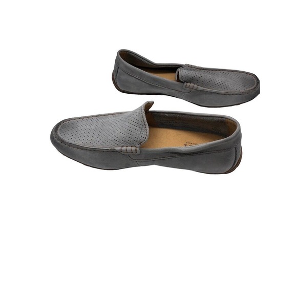 Born Gray Suede Driving Loafers Shoes 8 Mens Slip On Perforated main image 6